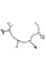 quality stunning rolo chain diamond toddler charm bracelet